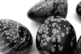 Schneeflocken-Obsidian Trommelsteine