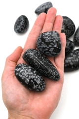 Schneeflocken-Obsidian Trommelsteine