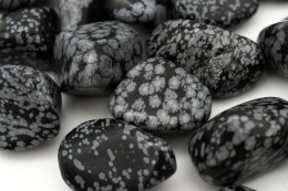 Schneeflocken-Obsidian Trommelsteine