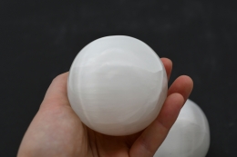 Selenit Kugeln wei�