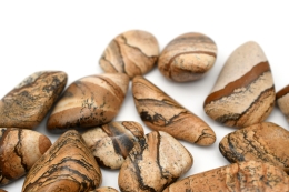 Landscape jasper tumbled stones