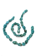 Howlith coloured tumbled stones (T�rkenit) chain strand - 7 pieces