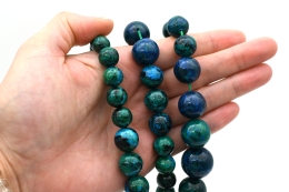Chain strands fake Azurite - Malachite - 5 pieces