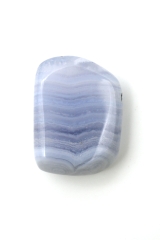 Chalcedon geb�ndert Trommelsteine flach gebohrt