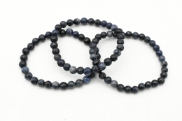 Dumortierit Kugel Armband facettiert 6 mm