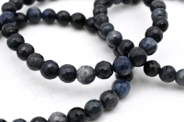Dumortierit Kugel Armband facettiert 6 mm