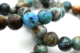 Opal blau Kugel Armband 10 mm