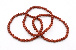 Jaspis rot Kugelarmband facettiert 4 mm