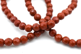 Jaspis rot Kugelarmband facettiert 4 mm