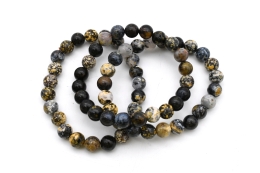 Ocean Jasper blue bead bracelet 8 mm