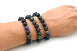 Azurite Malachite bead bracelet 10 mm