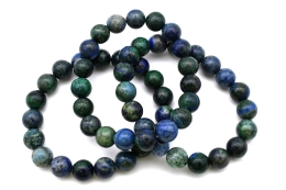 Azurit - Malachit Kugel Armband 10 mm