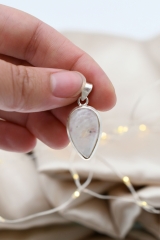 Rainbow Moonstone pendant 925 silver