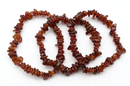 Granat (Hessonit) Splitterarmband 3-er Set