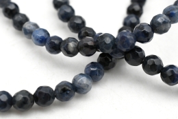 Dumortierite Bead Bracelet faceted 4 mm