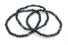 Dumortierite Bead Bracelet faceted 4 mm