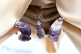 Amethyst Chevron Trommelstein Anh�nger