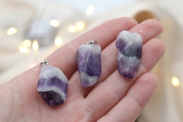 Amethyst Chevron Trommelstein Anh�nger