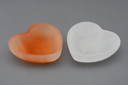 Selenit Herzschale wei�