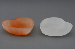 Selenit Herzschale wei�