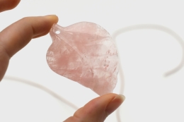 Rosenquarz Blatt Anh�nger