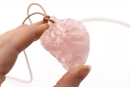 Rosenquarz Blatt Anh�nger