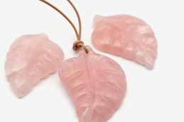 Rosenquarz Blatt Anh�nger