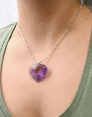 Amethyst Herz facettiert Anh�nger