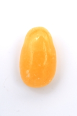 Calcit orange�Trommelstein flach gebohrt 3-er Set