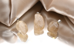 Citrine natural tumbled stone pendant
