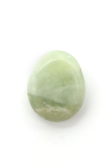 Serpentin (China Jade) Trommelsteine flach gebohrt 5-er Set