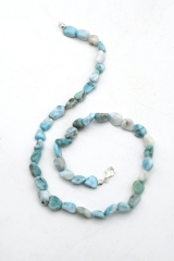 Larimar Tumbled Stones Necklace