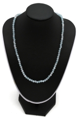 Aquamarin Kette facettiert 4 mm