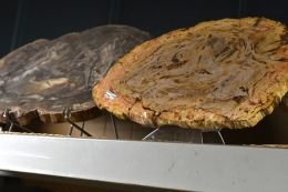 13.1. versteinerte Holzscheiben Madagaskar 50 kg