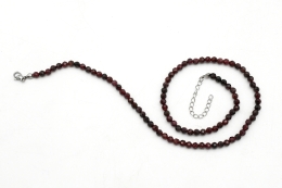 Garnet Necklace 4 mm faceted