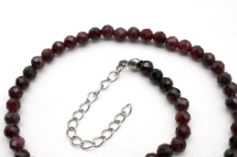 Garnet Necklace 4 mm faceted
