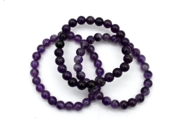 Amethyst bead bracelet 8 mm