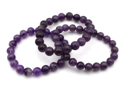 Amethyst bead bracelet 8 mm