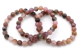 Erdbeerquarz Kugel Armband 8mm