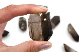 Rauchquarz Spitzen Anh�nger gebohrt