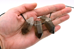 Rauchquarz Spitzen Anh�nger gebohrt