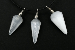 Selenite White Cone Pendant