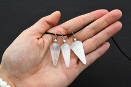 Selenite White Cone Pendant