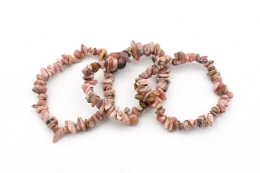 Rhodochrosit Splitter Armband 3-er Set
