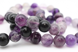 Fluorit lila Kugel Armband 10 mm