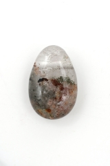 Garden Quartz tumbled stones flat drilled