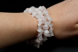 Rosenquarz Splitterarmband 5-er Set