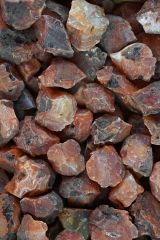 Carneol Rohsteine gebrannt