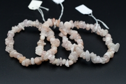 Morganite Chip Bracelet, Set of 3