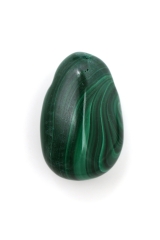 Malachit Trommelsteine flach gebohrt